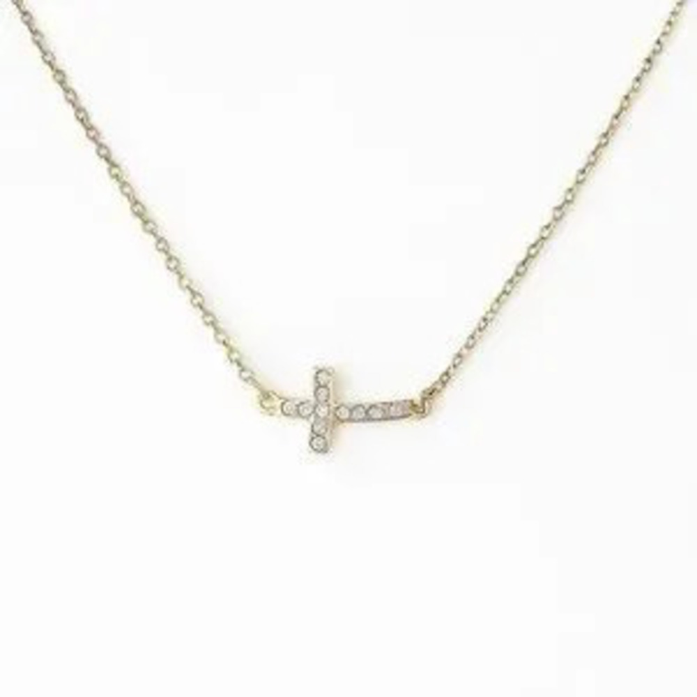 Elegant Unique Design Gold Cross Necklace